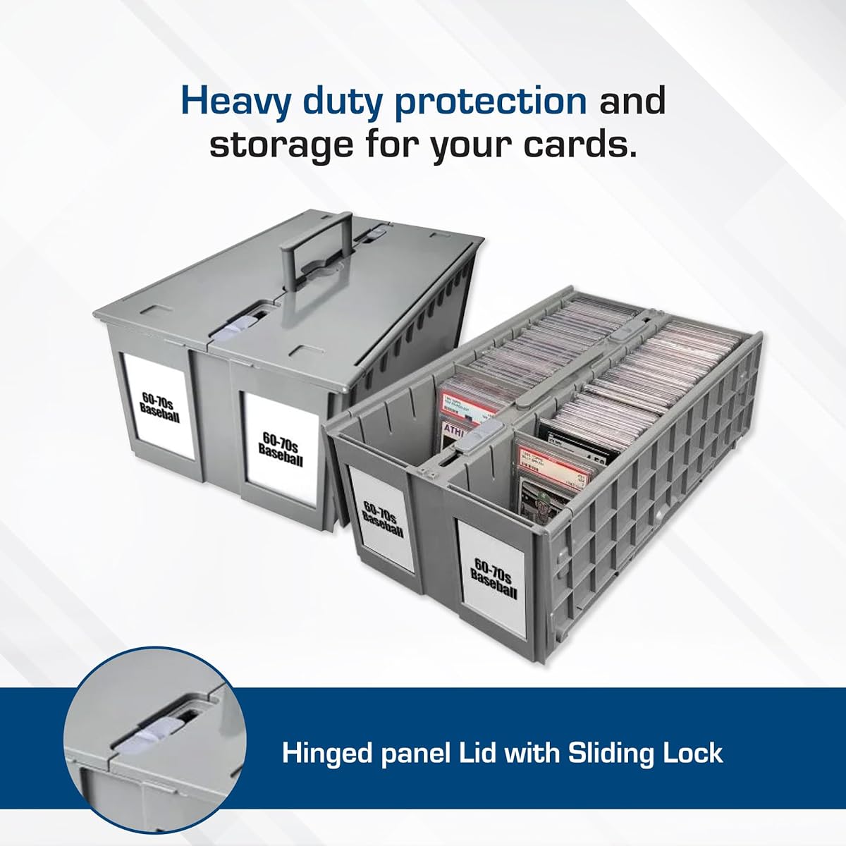 BCW 2 Row Grading Collectible Card Bin - Gray