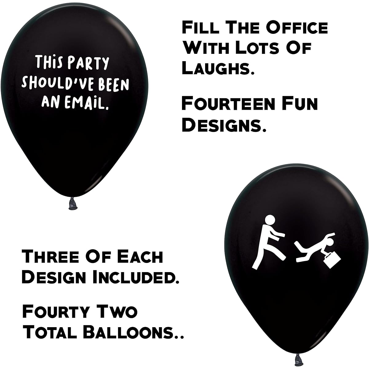 ROFLmart 42 Funny Coworker Outing Office Party Decorations Balloons