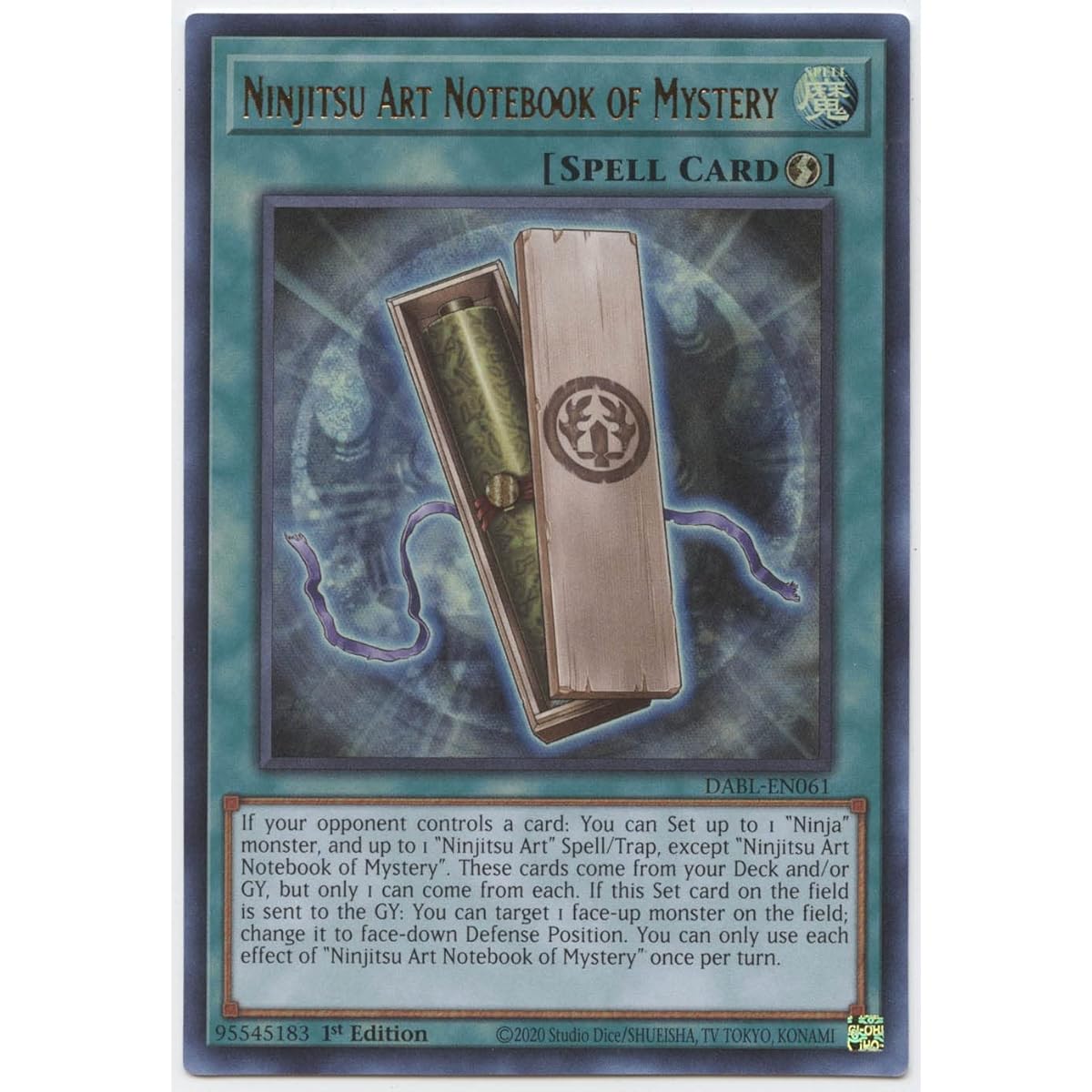 Ninjitsu Art Notebook of Mystery DABL-EN061 Ultra Rare First Edition