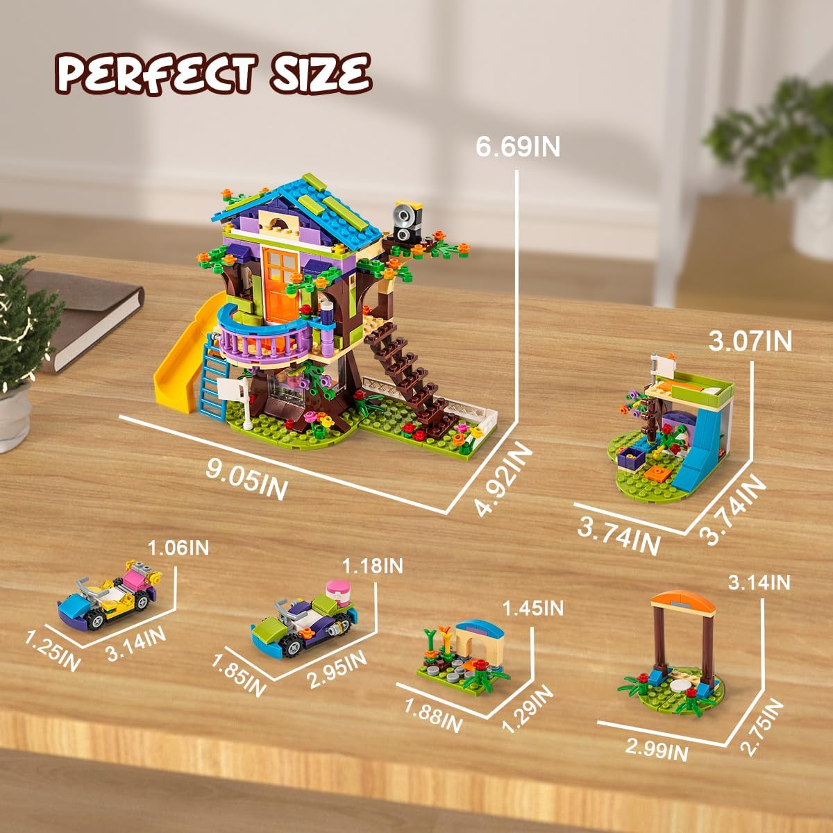 GOTIMON Girls Building Blocks Dream House Toy Mystic Camp Treehouse Set Gifts for Adults and Kids (587 Pieces)