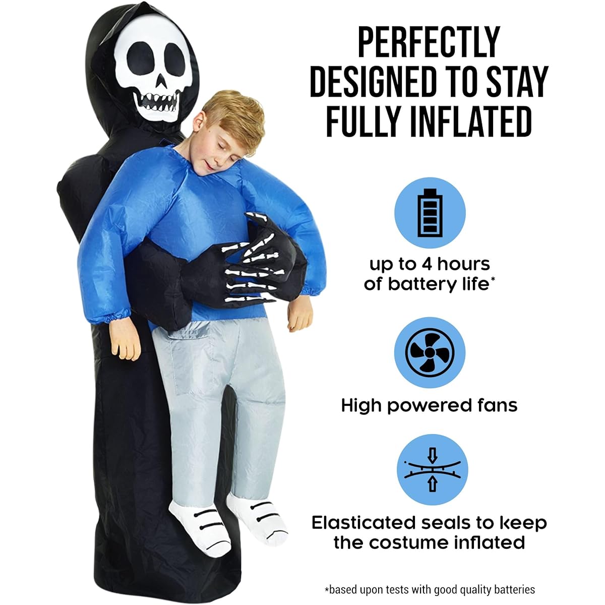 MorphCostumes Giant Inflatable Rejuvenating Costume for Kids - Assorted Designs, One Size, Black, KMCPIGR