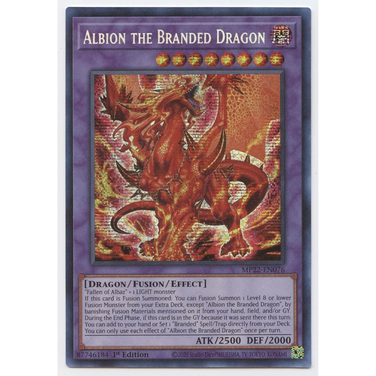 Albion Brand Dragon MP22-EN076 Prism Secret Rare 1st Edition