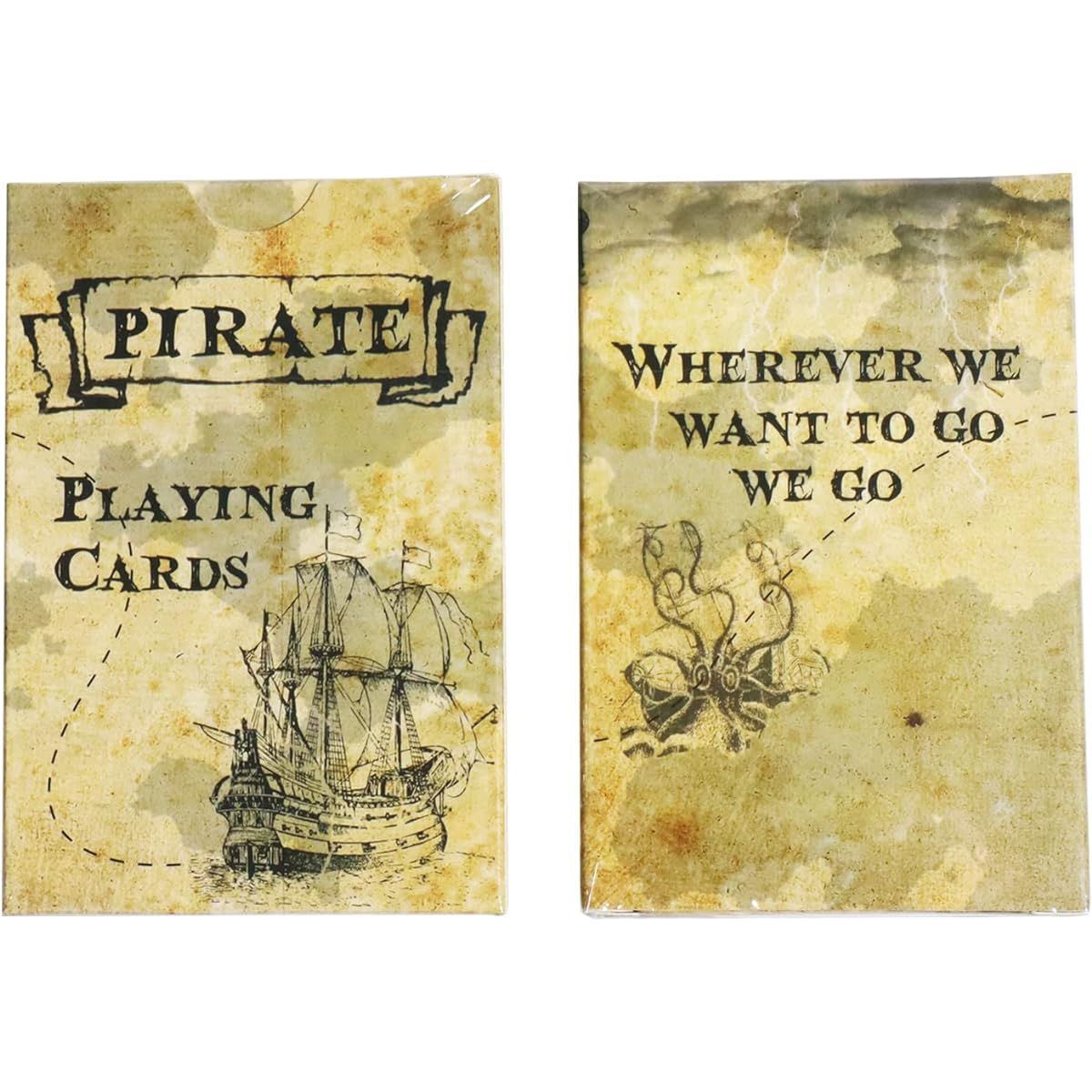 BlackLotos Retro Style Pirate Standard Playing Cards Vintage Pirate Ship Game Poker Cards Deck of Playing Cards 60 x 90mm
