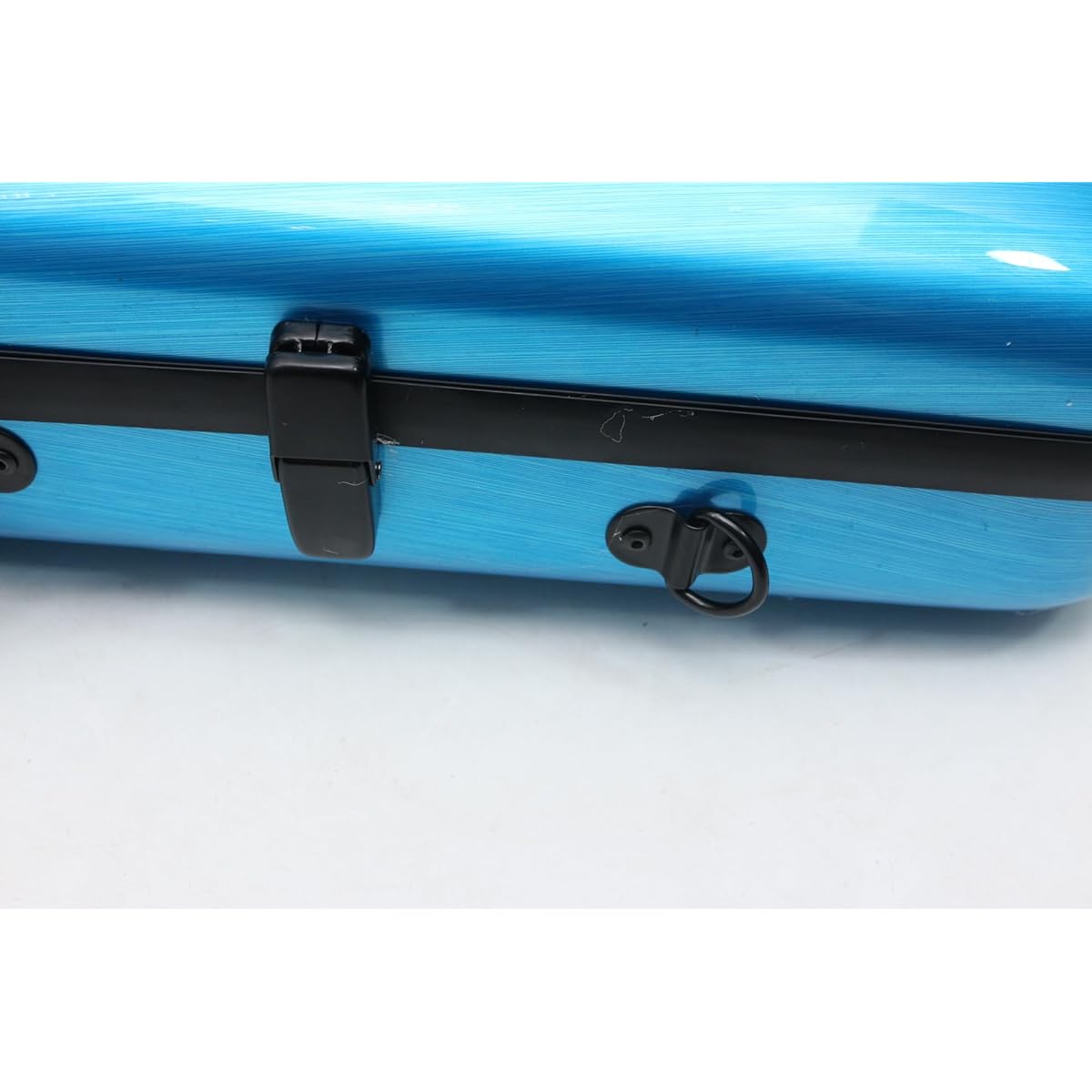 WUQIMUSC Violin Case 4/4 Full Size Hard Shell Waterproof Violin Box Surface Texture Design Travel Case, Blue, #Blue, Back Strap.