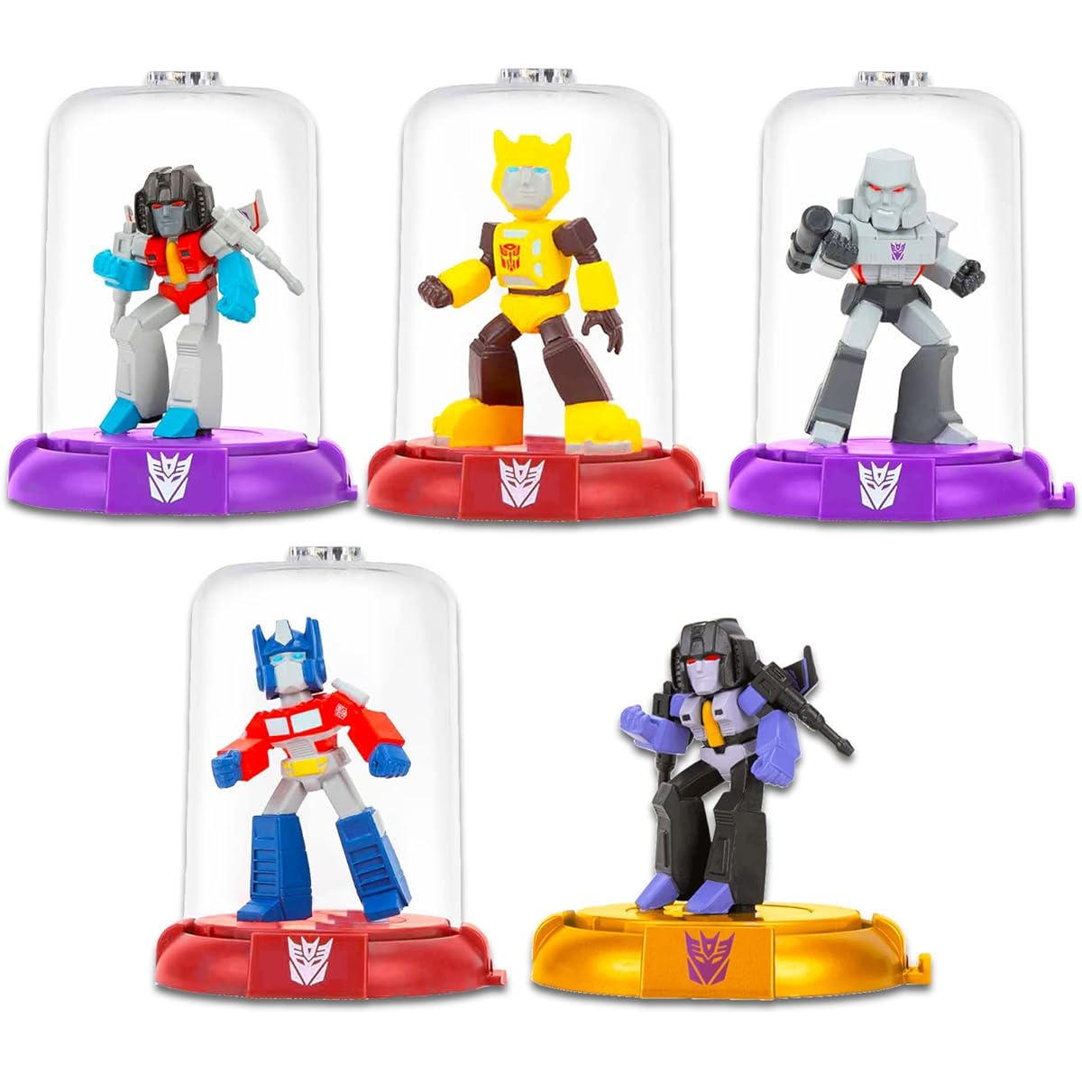 Transformers Minifigure Set - Set of 5 Transformers Minifigures with Transformers Tattoos, Transformers Easter Basket Fillers Party Favors