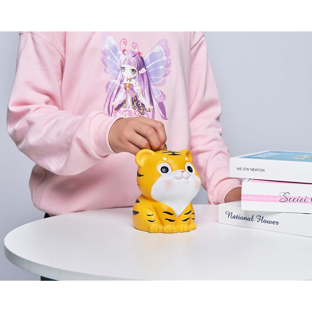 Tiger Cub Piggy Bank Cute Piggy Bank for Girls and Boys Anime Animal Piggy Bank Birthday Christmas Baby Shower Kids Gift