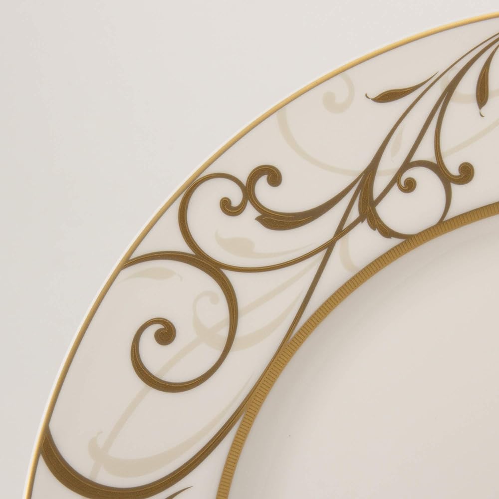 NARUMI Plate Gold Arabesque 27cm Gold Stylish A La Carte Plate Dinner Flat Plate Made in Japan 51641-1557