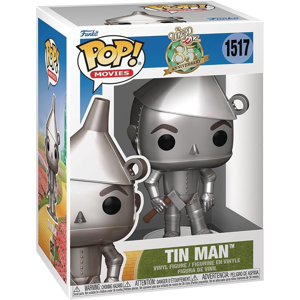POP Movie: The Wizard of Oz 85th Anniversary - Tin Man Funko Vinyl Figure (with compatible box protector case), Multicolor, 9.5cm