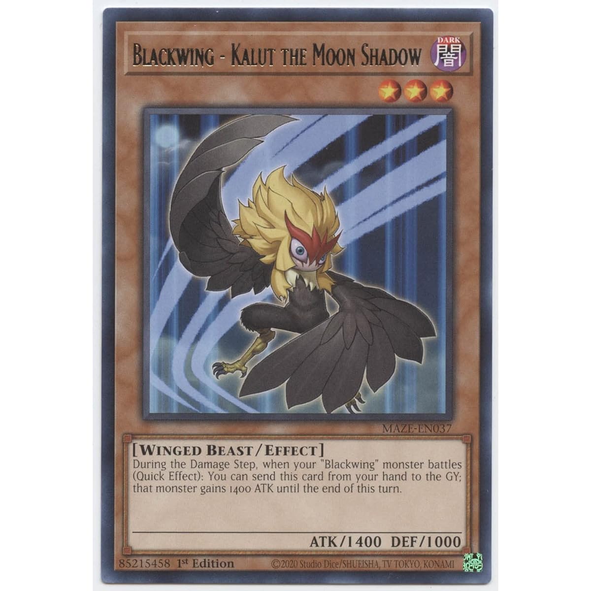 Blackwing - Cult the Moonshadow - MAZE-EN037 - Rare - 1st Edition