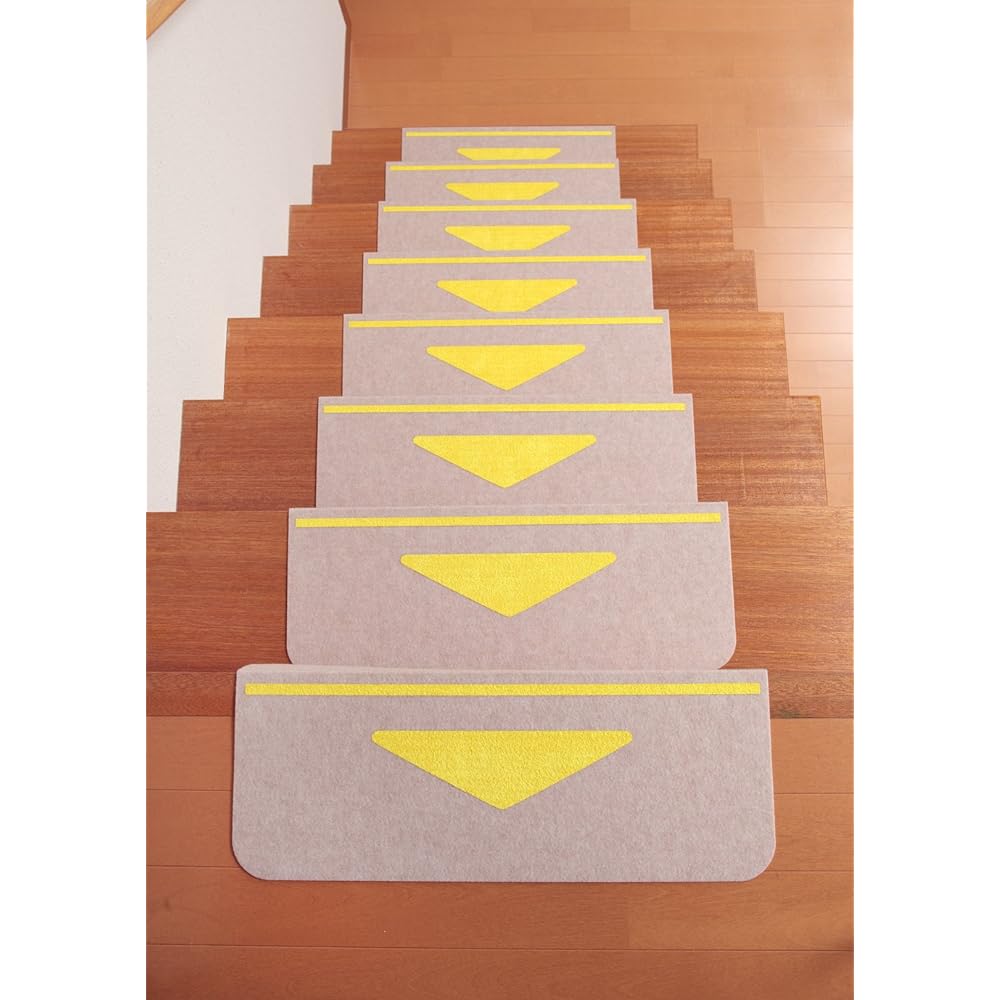 Sanko KD-80 Stair mat that stays in place, foldable stair mat with triangular mark, 15 pieces KD-80