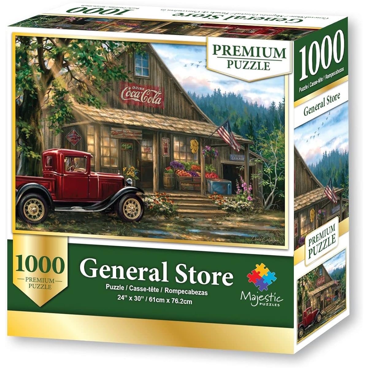 Majestic by Springbok 1000 Piece Jigsaw Puzzle Country General Store - Made in the USA - Compact Box