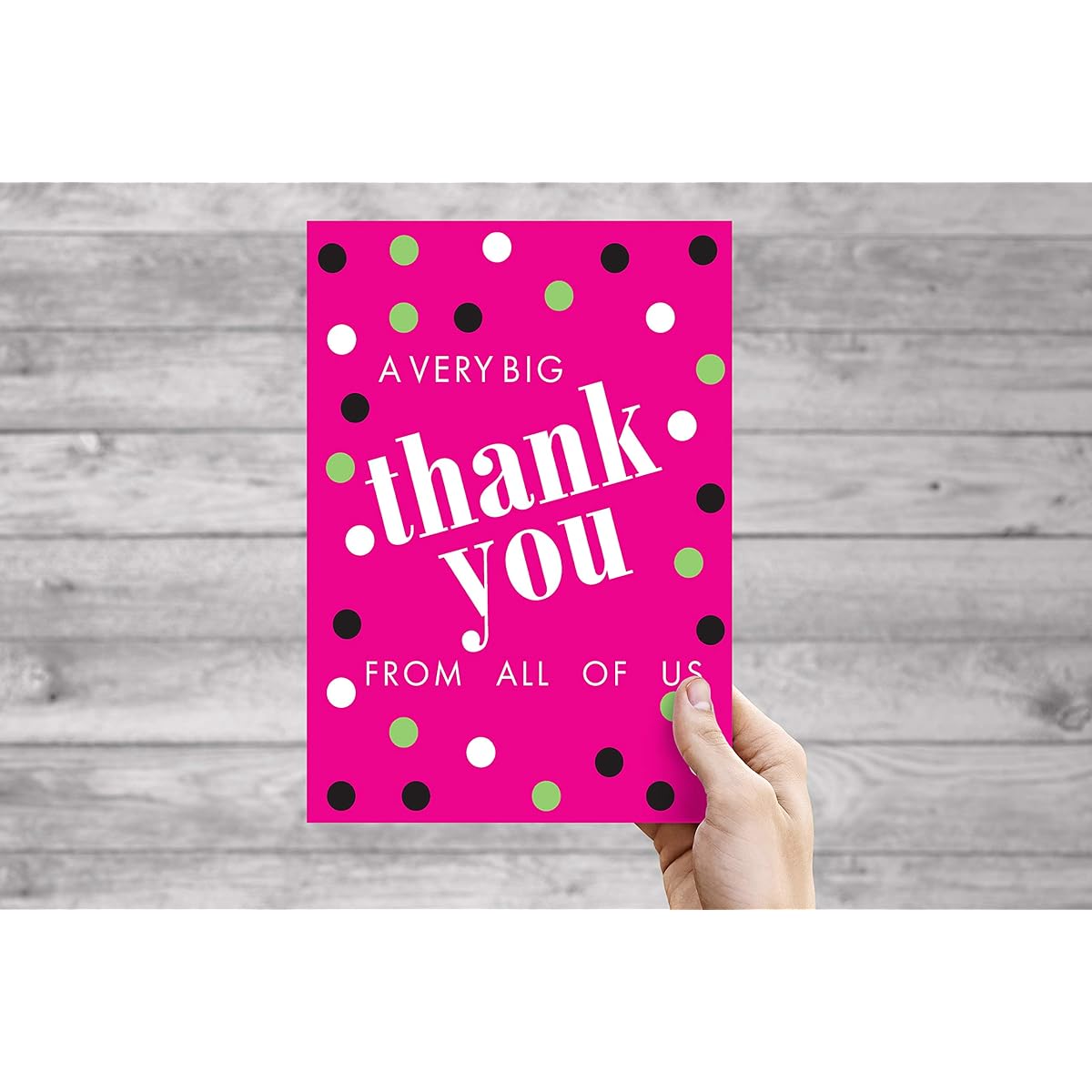 A huge thank you from all of us 9 x 12 inches