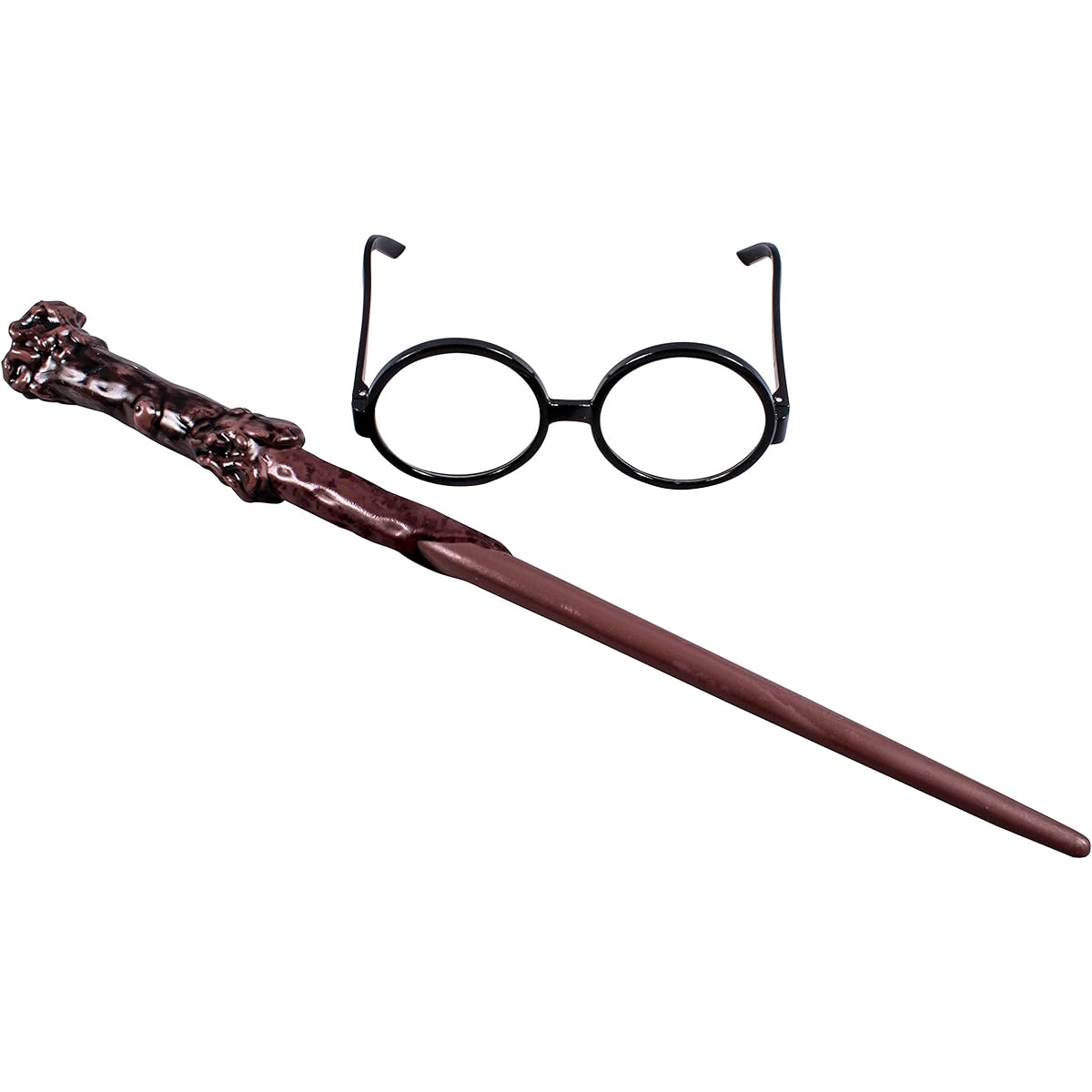 Harry Potter Costume Combo Official Wizarding World Harry Potter Hooded Robe Glasses and Wand for Kids Small (4-6)