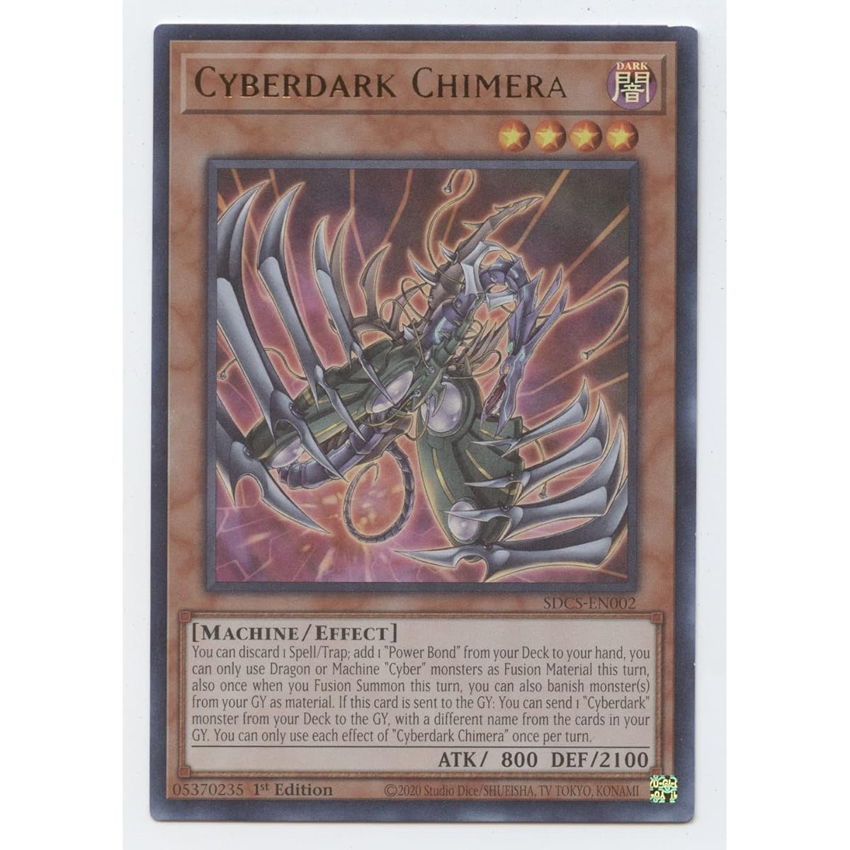 Cyberdark Chimera - SDCS-EN002 - Ultra Rare - First Edition.