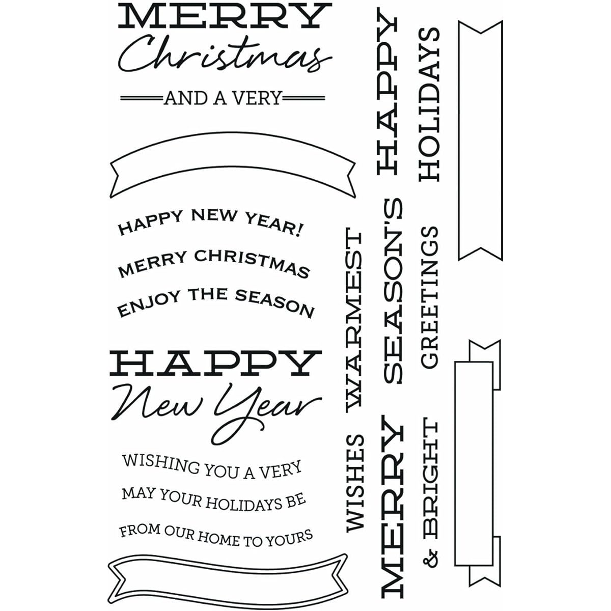 Hero Arts Clear Stamps 4"X6" Sheet-Banners & Messages (Parallel Input Product)