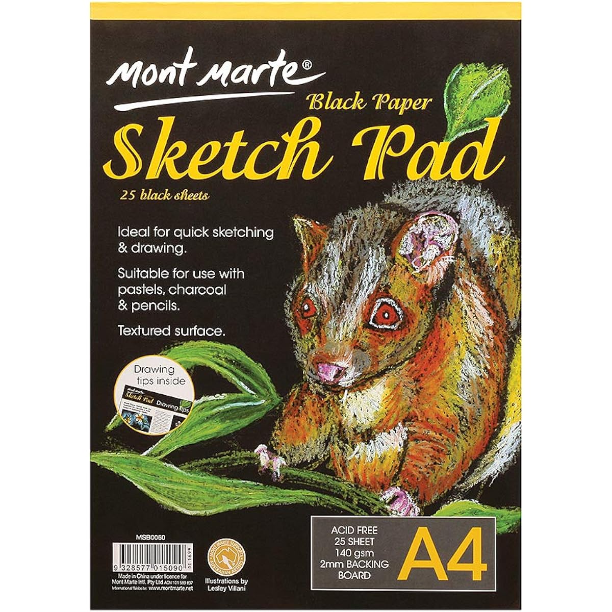 MONT MARTE-Mont Marte Black Paper Sketch Pad A4 Size