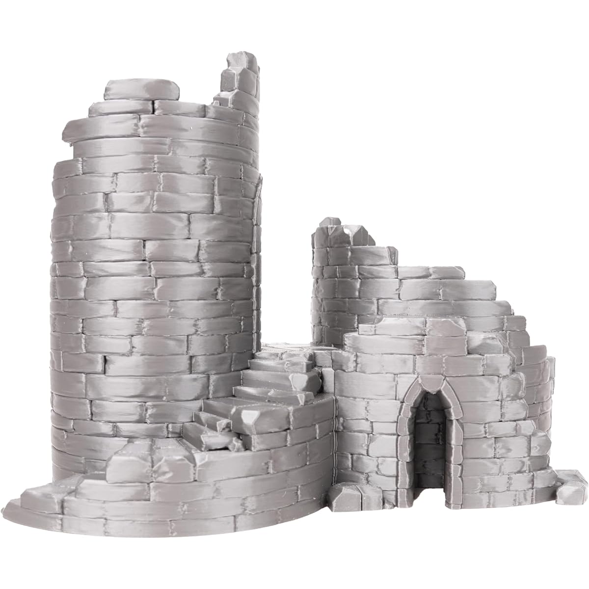 Tabletop Terrain Castle Tower Ruin 28mm 32mm Miniature for Fantasy Wargames and RPGs.