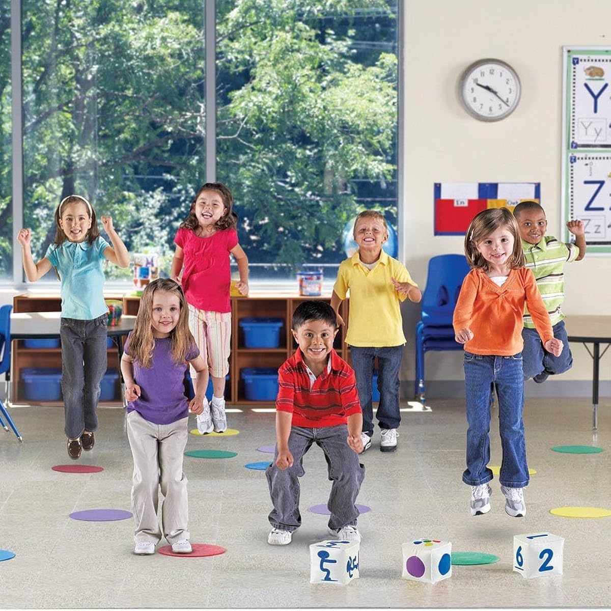 Learning Resources Exercise Materials Let's Move Your Body Classroom Activity Set LER1883 Genuine Product