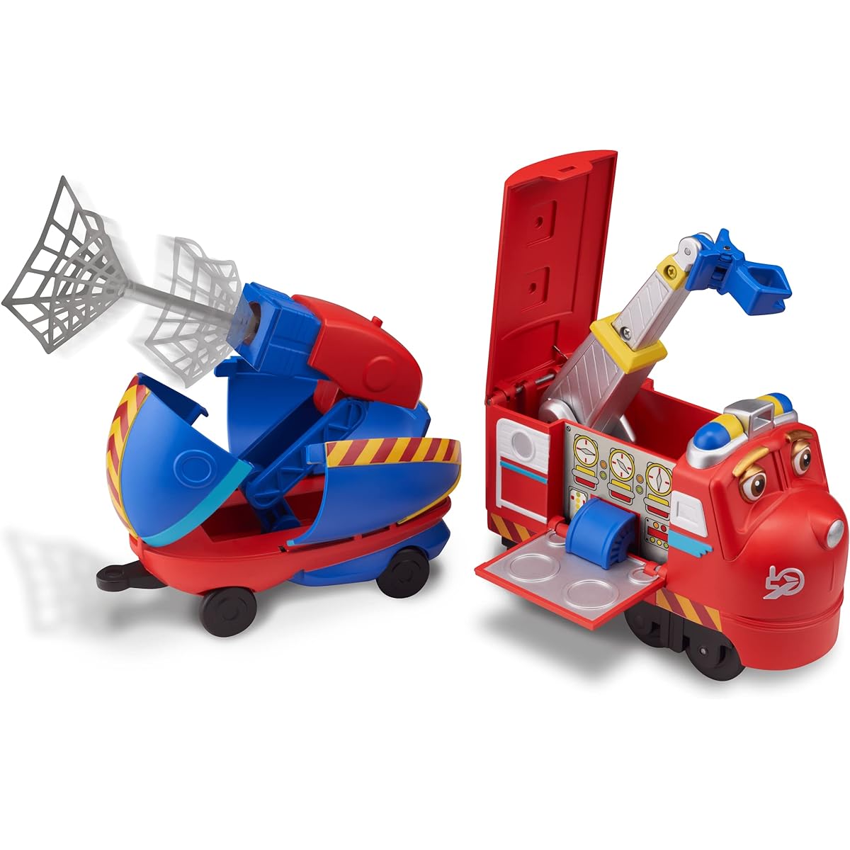 Chuggington - Pop and Transform Deluxe Chuggers - Rescue Wilson - 5" Scale - Free Rolling Wheels - Transforming Train - Preschool Gifts for 3, 4 and 5 Year Old Boys and Girls