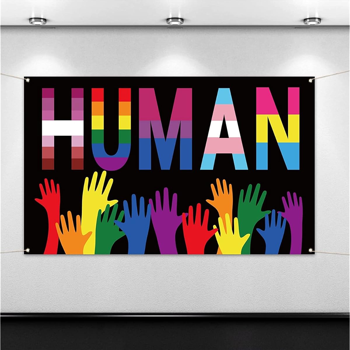 Pride Day Photo Booth Backdrop LGBTQ Rainbow Party Supplies Wall Backdrop Decor (7x5ft)