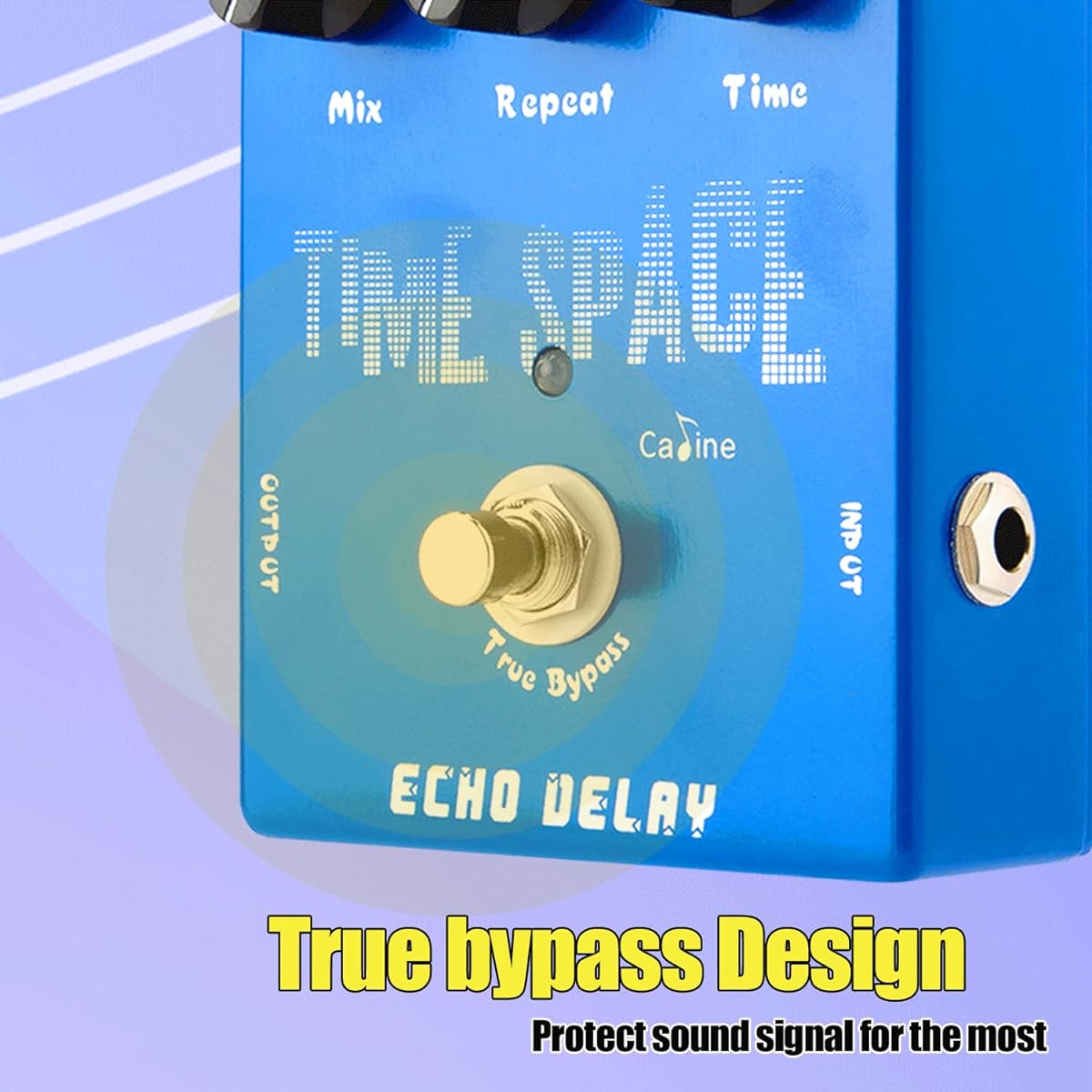 Caline CP-17 Delay Pedal Echo Digital Effects Pedal with Aluminum Alloy Housing