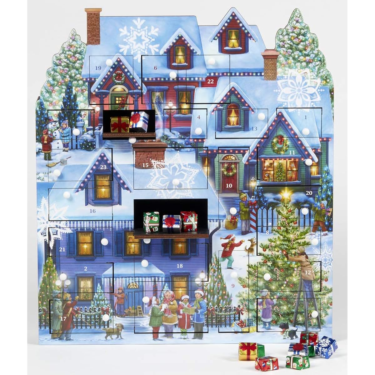 Vermont Christmas Company Christmas House Wooden Advent Calendar