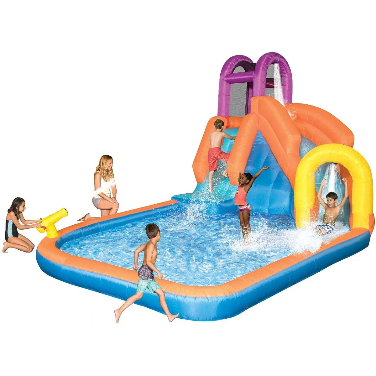 Magic Time Megatorne Twist Outdoor Inflatable Kids Water Park with Slide