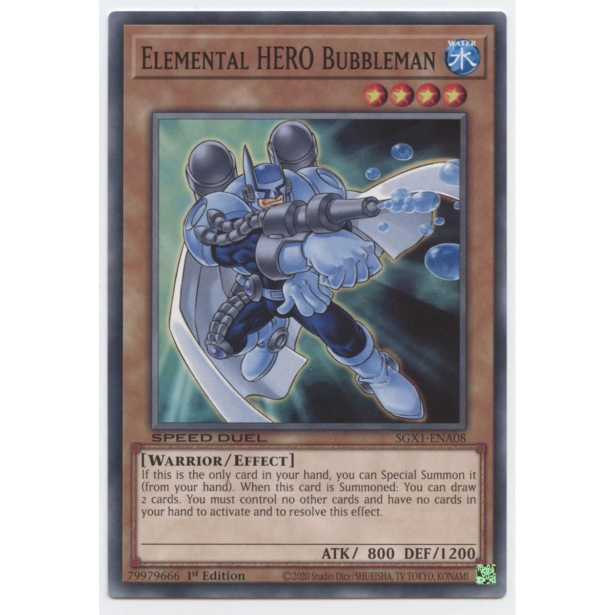 Elemental Hero Bubble Man SGX1-ENA08 Common First Edition