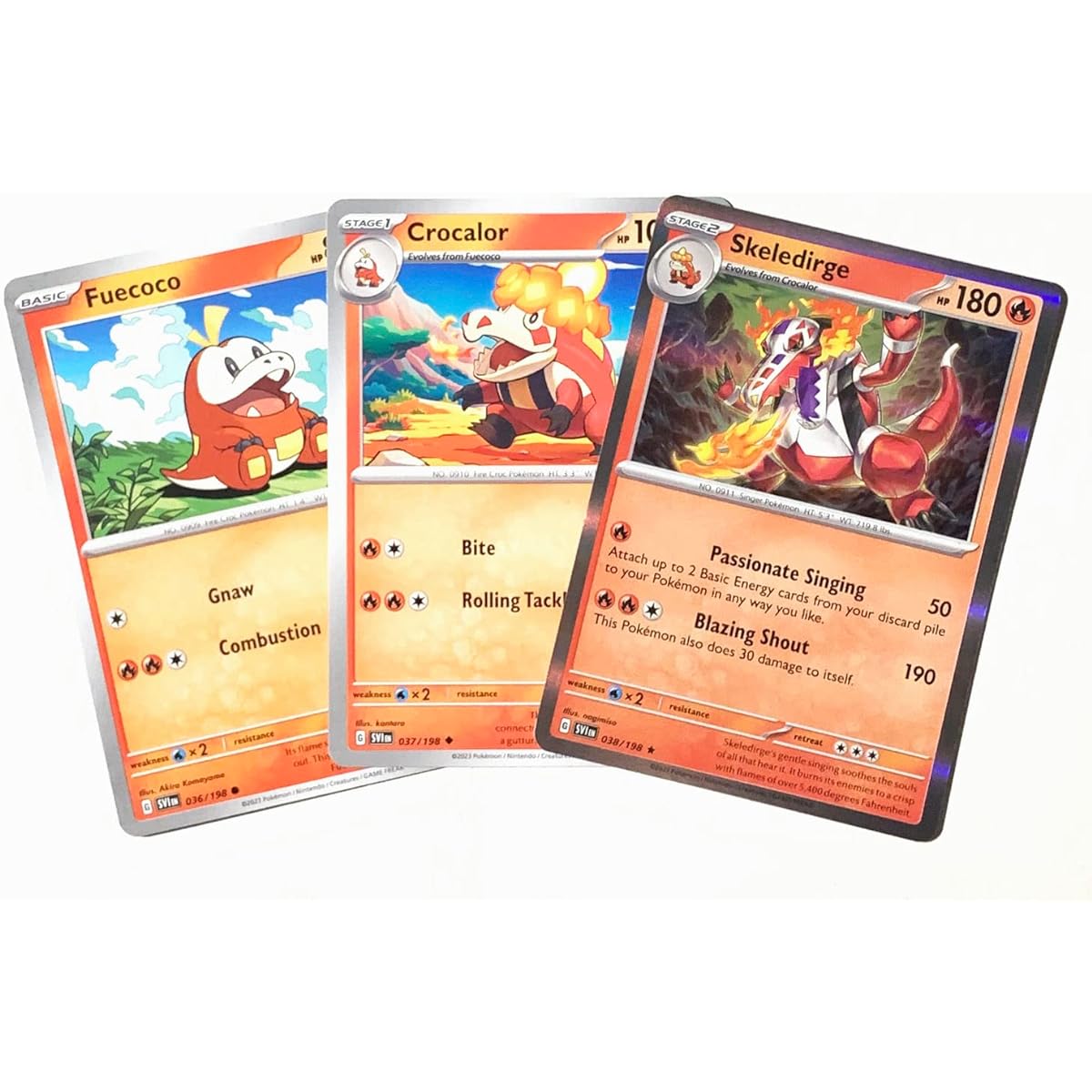 Skeledirge 038/198 Holo - Scarlet & Violet - Pokemon Evolution 3 Card Set