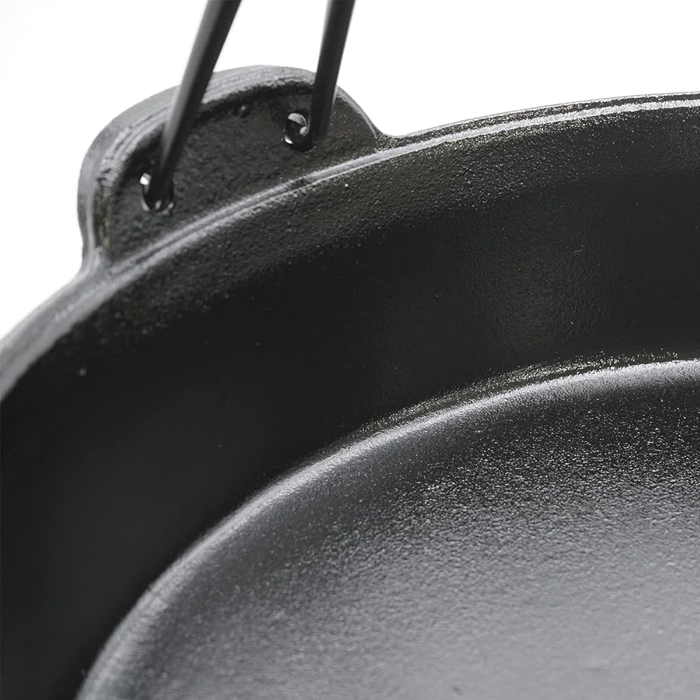 Tonami Shoten Sukiyaki Pot with Crane, Silicone Fluorine Processed, Made in Japan, Aluminum, 24cm, 21240, Black, Outdoor, Camping, Open Fire OK, Repaintable
