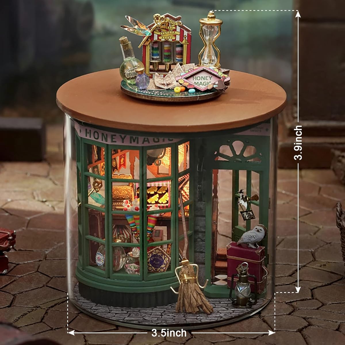 GuDoQi DIY Miniature Dollhouse Kit Small House Kit with Furniture Miniature House Kit Perfect for Birthday Easter Day Magic Shop Handmade Craft Gift