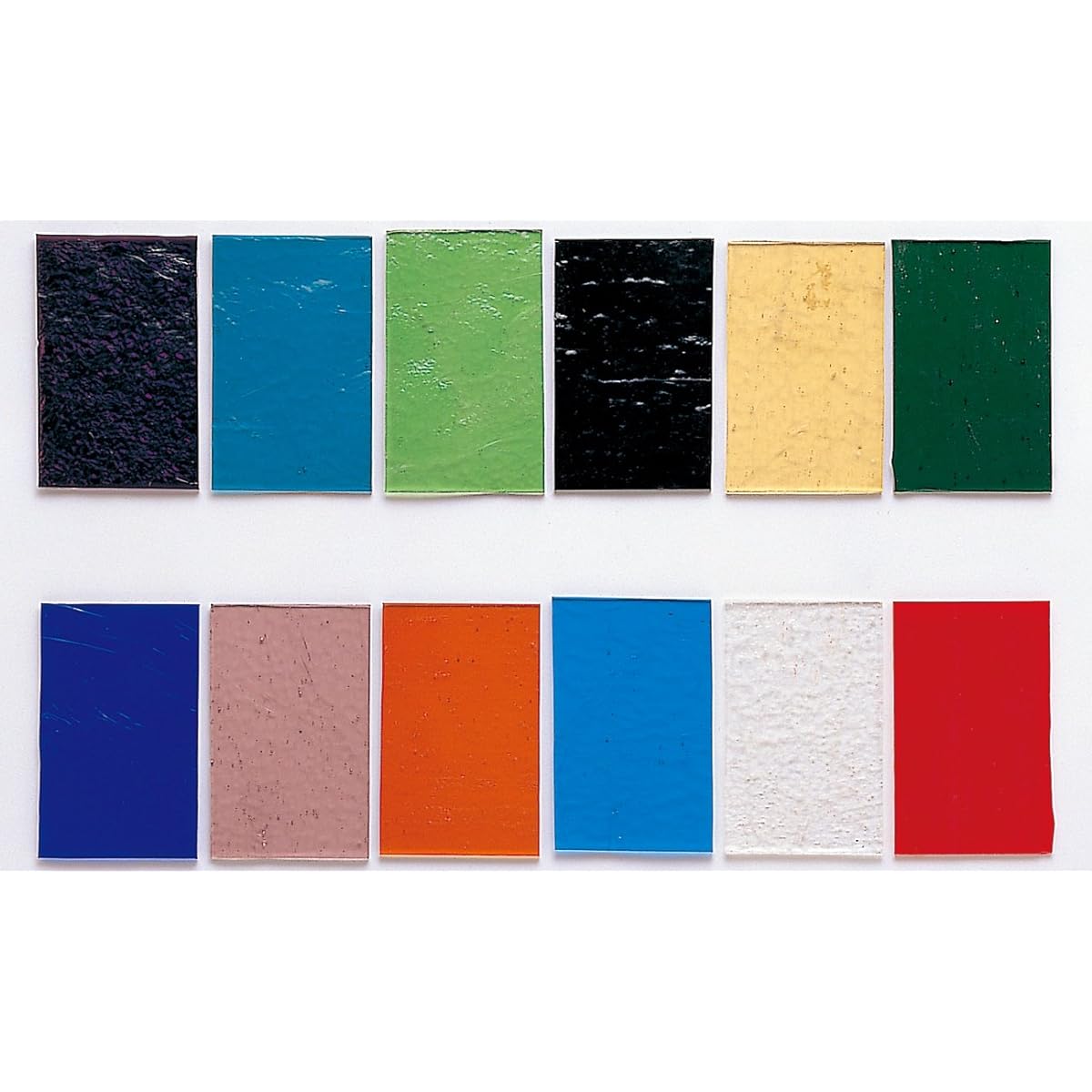 Stained Glass Color Set Glass Plate 12 Colors GA-CA Cathedral Glass Color Indefinite