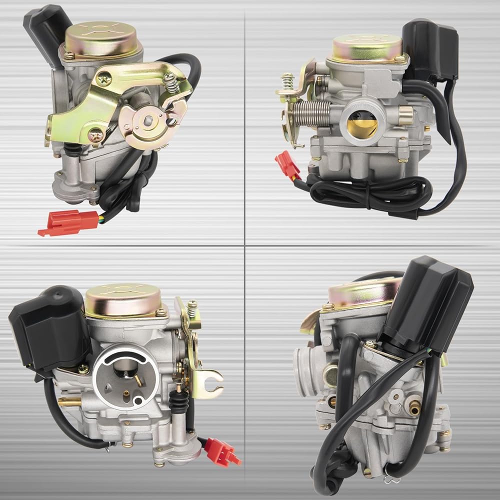 139QMB Carburetor 49CC 50CC GY6 4 Stroke Scooter Taotao Kymco Go Kart PD18J PD19J Moped Engine 18mm Curve + Intake Manifold Air Filter -139QMB Carburetor 50CC Scooter