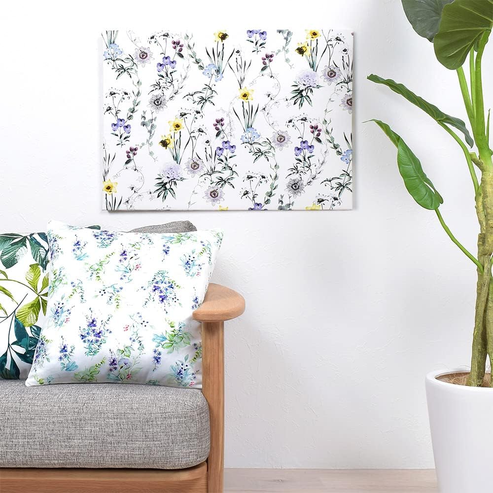STYLE Decor Fabric Panel Scandinavian Cute Modern Interior Wall Hanging L Size 51.5cm x 73cm Botanical Leaf W4900820