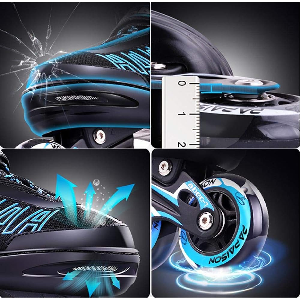 ONORNER Inline Skates, Adults, Students, Roller Skates, Glowing Inline Skates, Men, Women, Both Men and Women, Durable, Quiet, Safe, For Advanced and Beginners, Exercise, Outdoor, 3 Colors