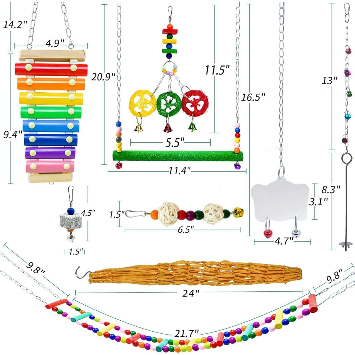 12pcs Chicken Toys for Coop