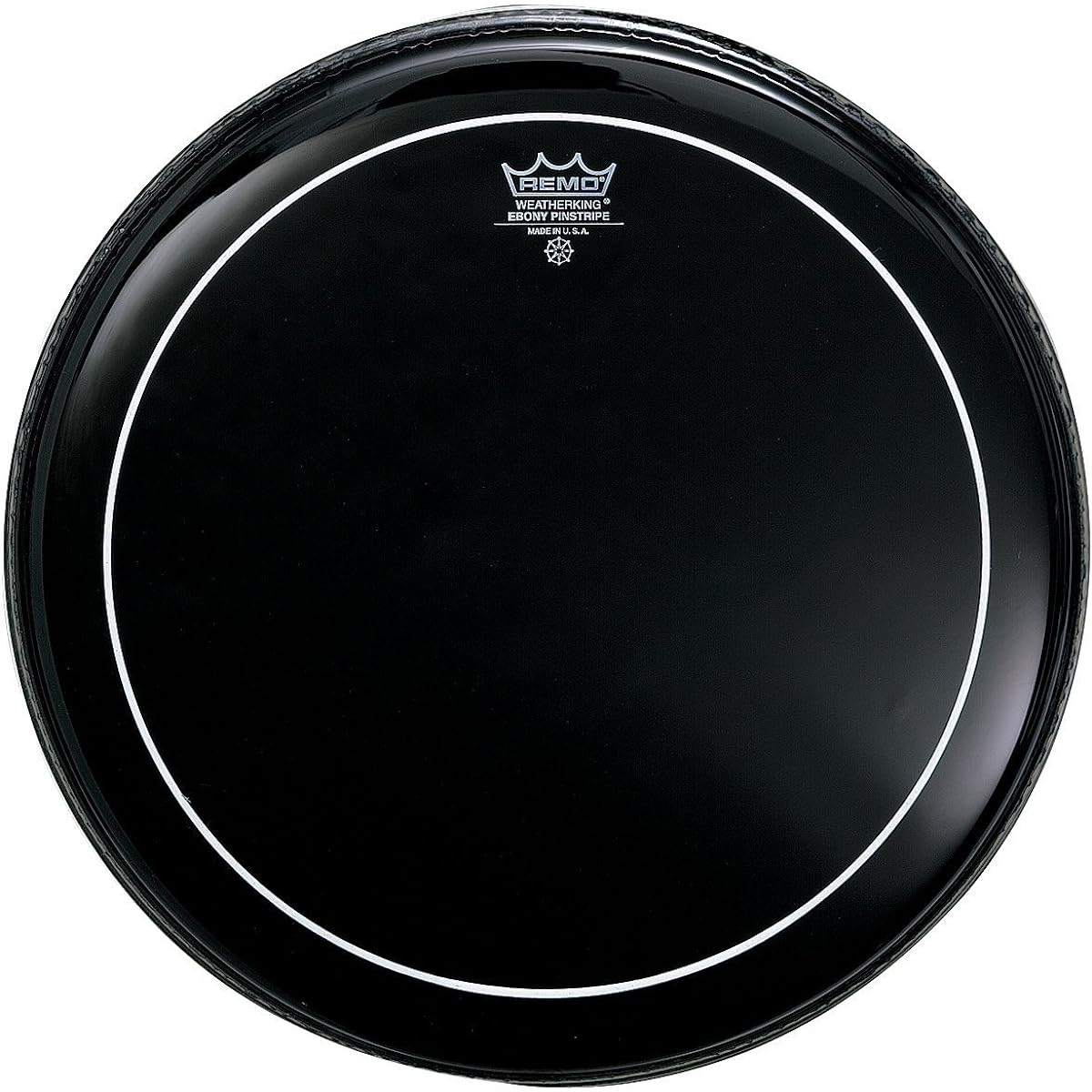 Remo - Drumhead - 08 ebony pinstripe
