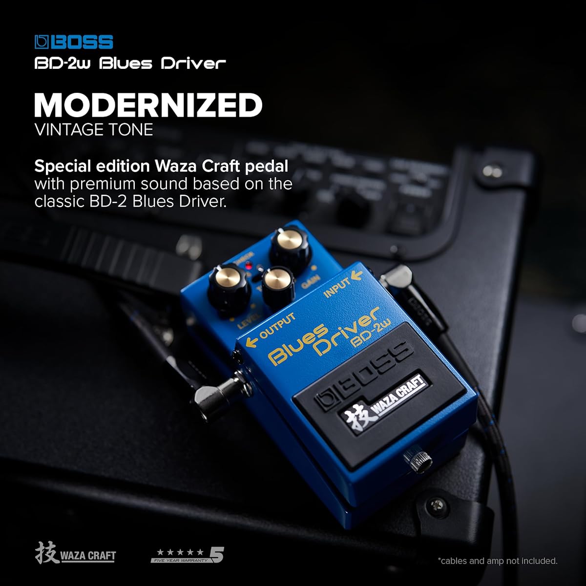 BOSS Waza Craft Blues Driver Guitar Pedal (Bd-2W) Standard/Custom Sound Mode