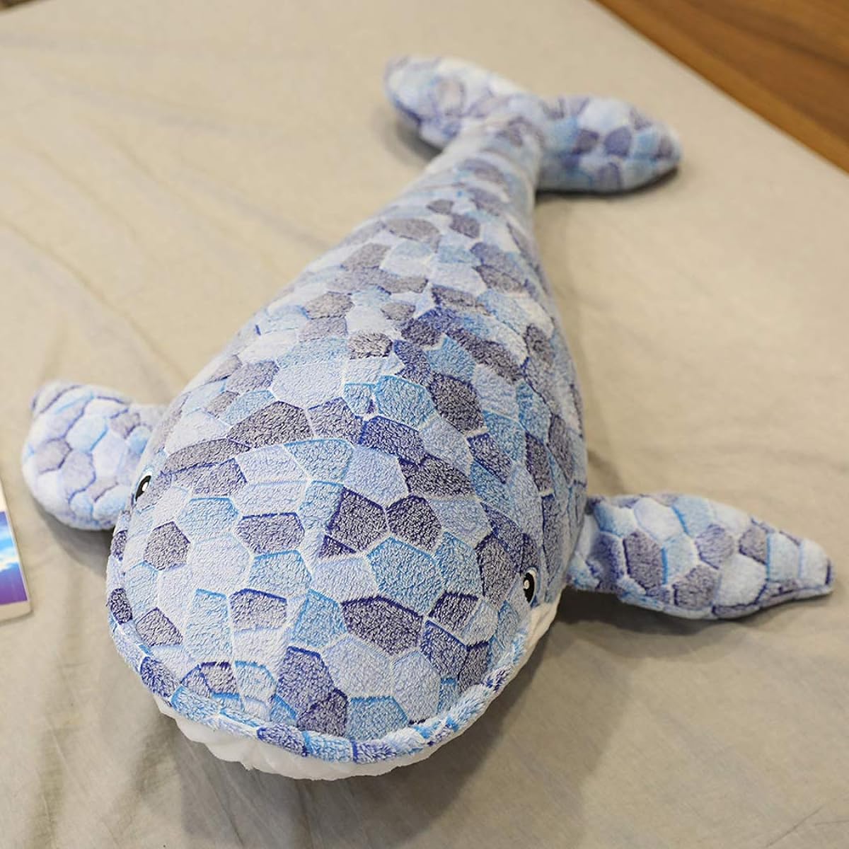 MILEE Plush Whale Cushion Fluffy Whale Body Pillow Extra Large Ocean Fish Birthday Gift (150cm)
