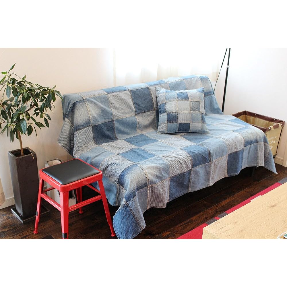 Murataya Sangyo Sofa Cover/Multi Cover Blue 192×136cm