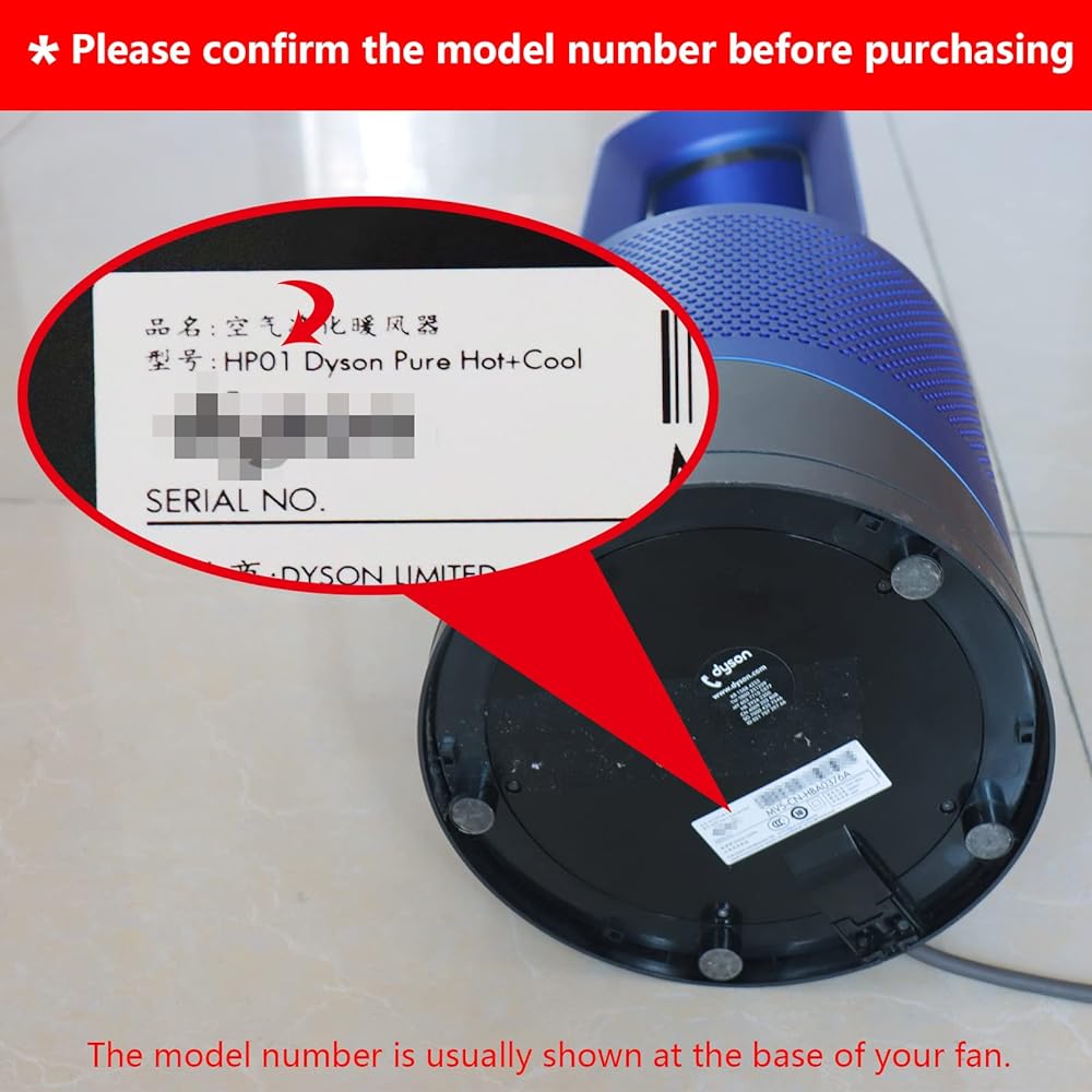 Replacement Remote Control HP00 HP01 for Dyson Pure Hot+Cool Fan and Air Purifier Heater Replacement Part Number 967197-13