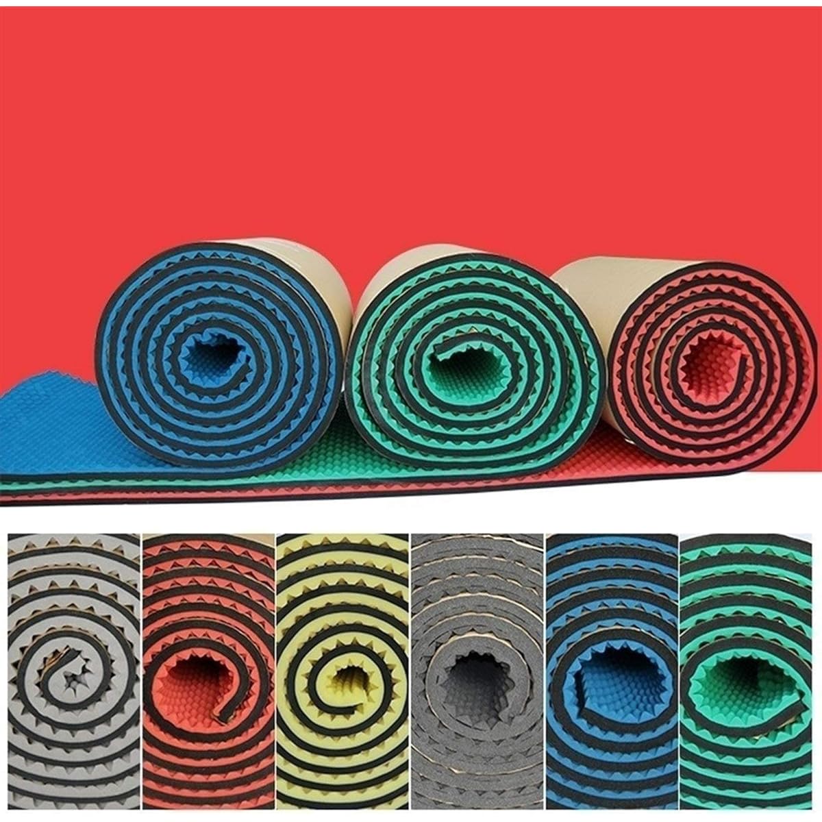 Easy to Install Soundproof Roll Indoor Acoustic Panel Studio Foam Wedge Music Room Dance Studio Sound Absorbing Cotton (Black) (Green)
