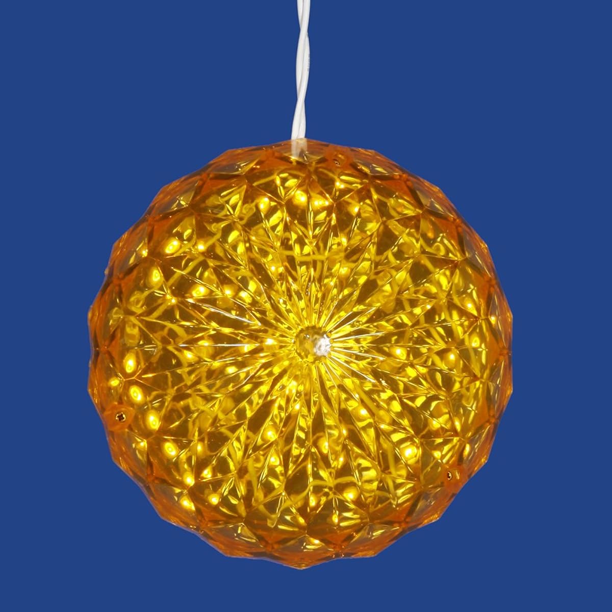 Vickerman 30 LED Crystal Balls for Outdoor Use, 6 Inch, Yellow