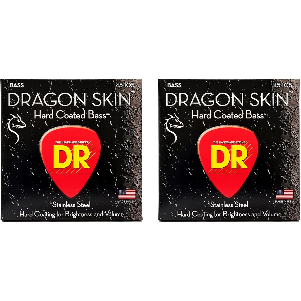 DR Strings DSB-2/45 Dragon Skin .45-.105 Court Bass Strings - 2 Pack