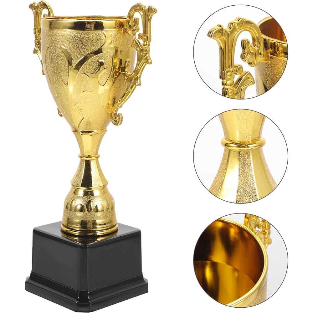 iplusmile Winner Cup Trophy Award Trophy Prize Cup Height 24cm Trophy Luxury Trophy Award Prize Prize Like Competition Souvenir Ribbon Gold