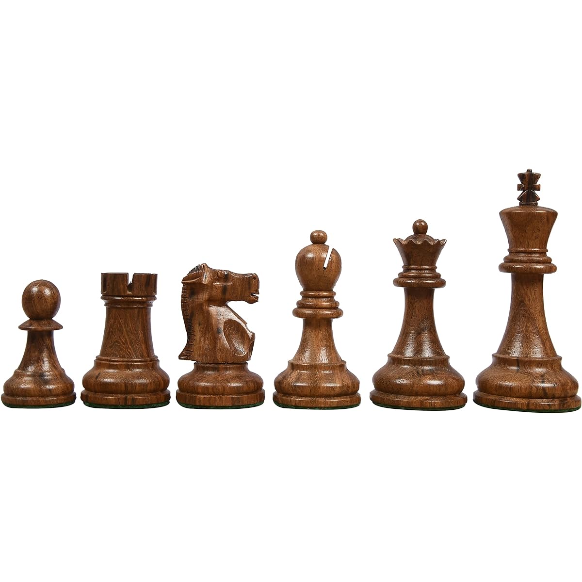 Chessbazaar 1972 Fischer-Spassky Staunton Weighted Chess Set, Chess Pieces, Sheesham Wood & Boxwood, 3.75" King, 2 Extra Queens, Board Game Accessories