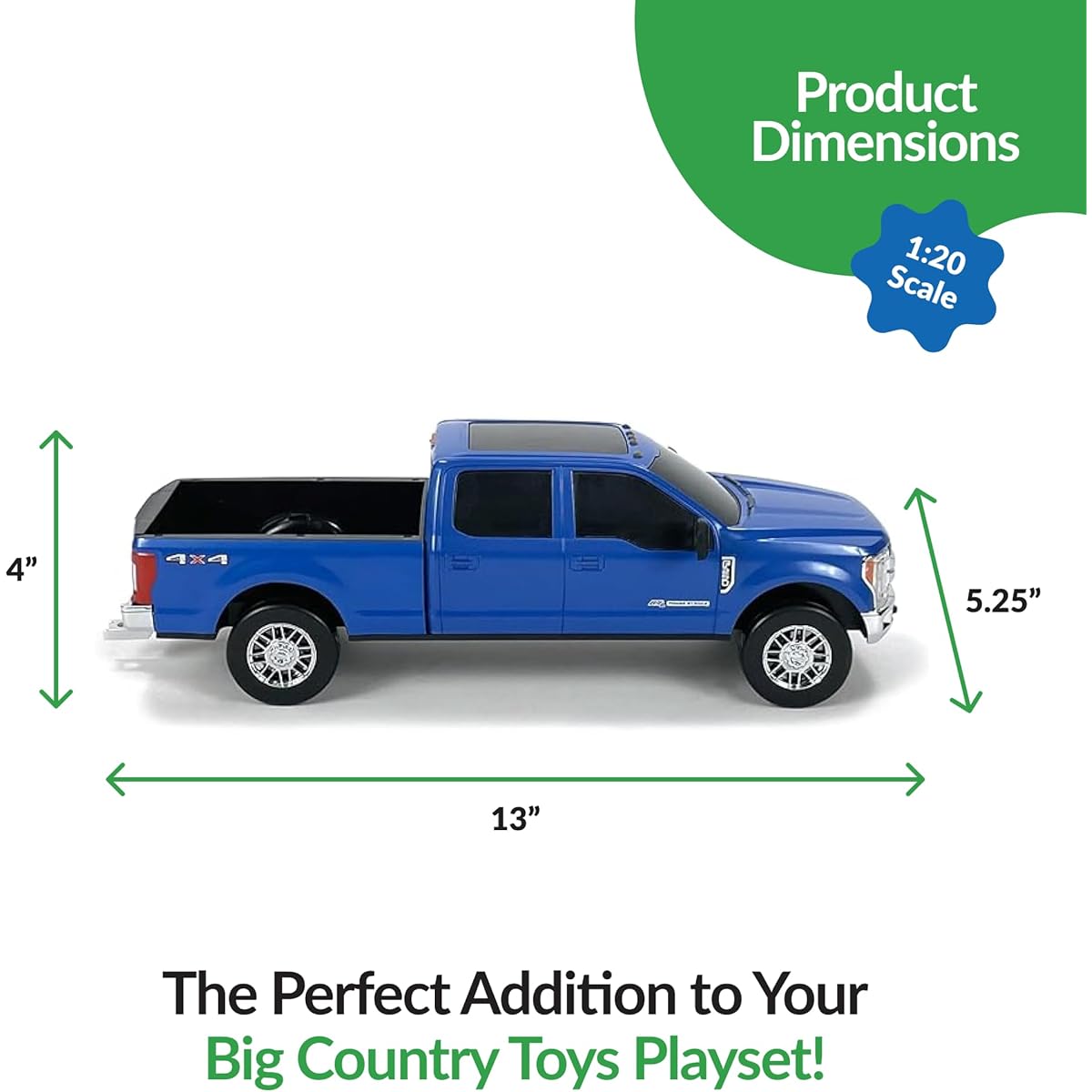 Big Country Toys Realistic Ford® Truck Toy & Trailer Hitch 1:20 Scale Farm Toy for 3 Year Old Boys