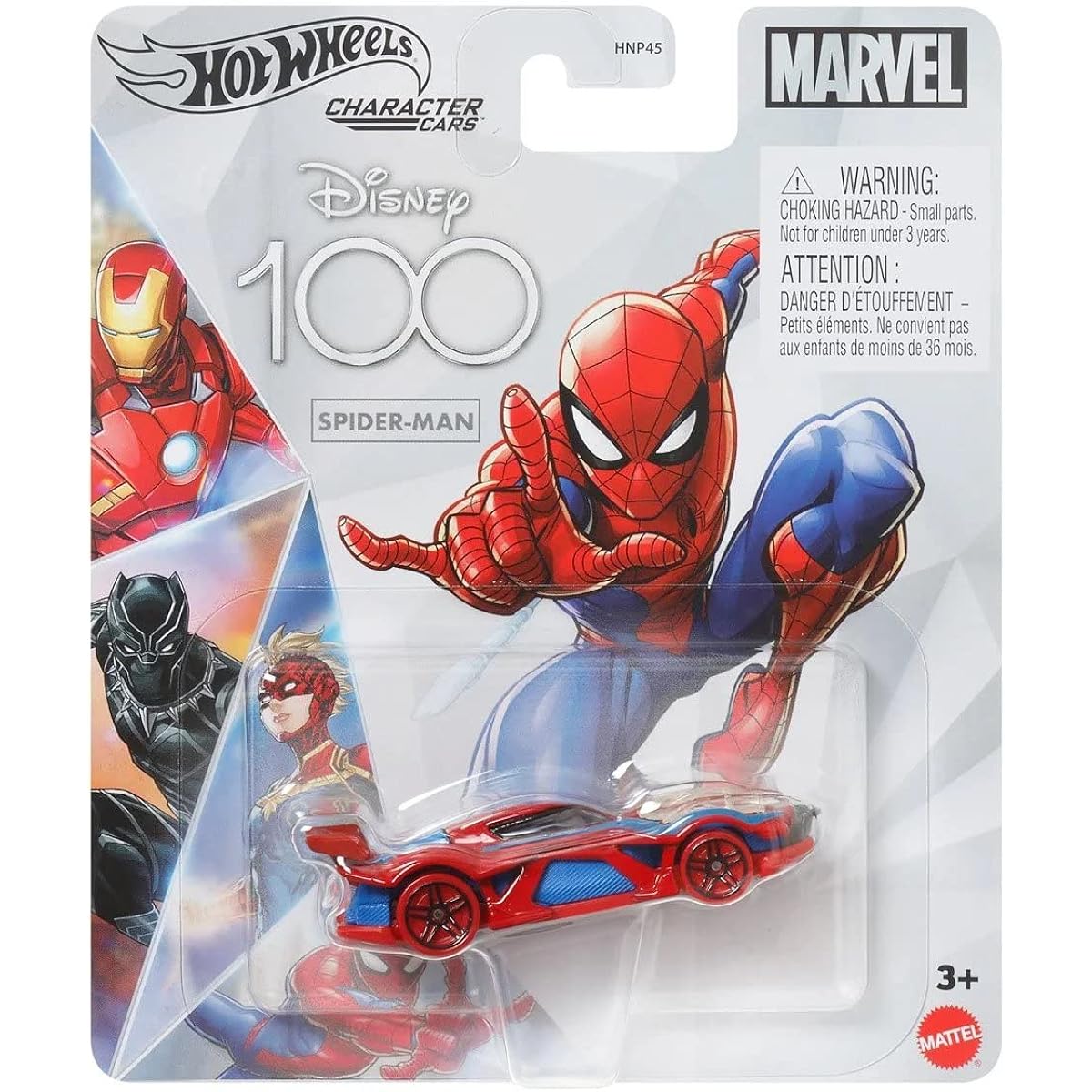 Hot Wheels Character Cars 1:64 Scale Spider-Man Toy Vehicle for Kids Ages 3 and Up