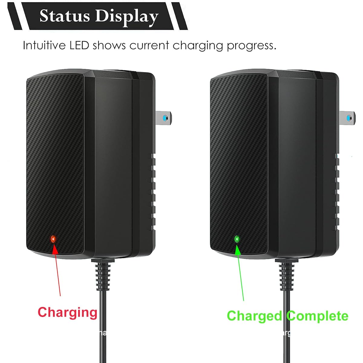 24V Battery Charger for Ride on Toys Cars 24 Volt 1000mA Kids Battery Charger for UTV Jeep 4x4 Go Kart ATV Tractor Truck Big Kids Electric Car Toy Charger