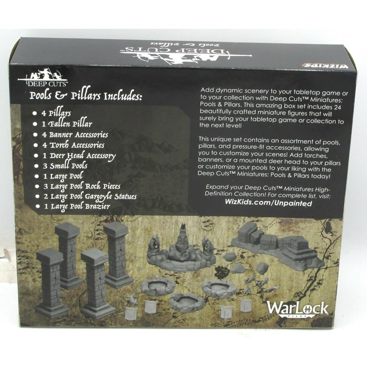 WizKids Deep Cuts Unpainted Miniatures Terrain: Wave 11: Pools & Pillars